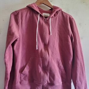 Pact Dusty Rose Zip-Up Hoodie